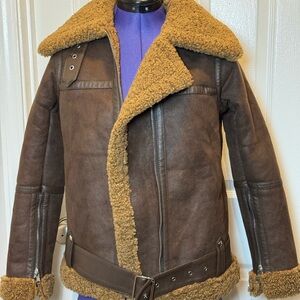 Sam Edelman Brown Shearling Jacket